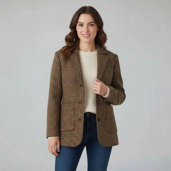 Classic Check Blazer Coat | Timeless Everyday Outerwear