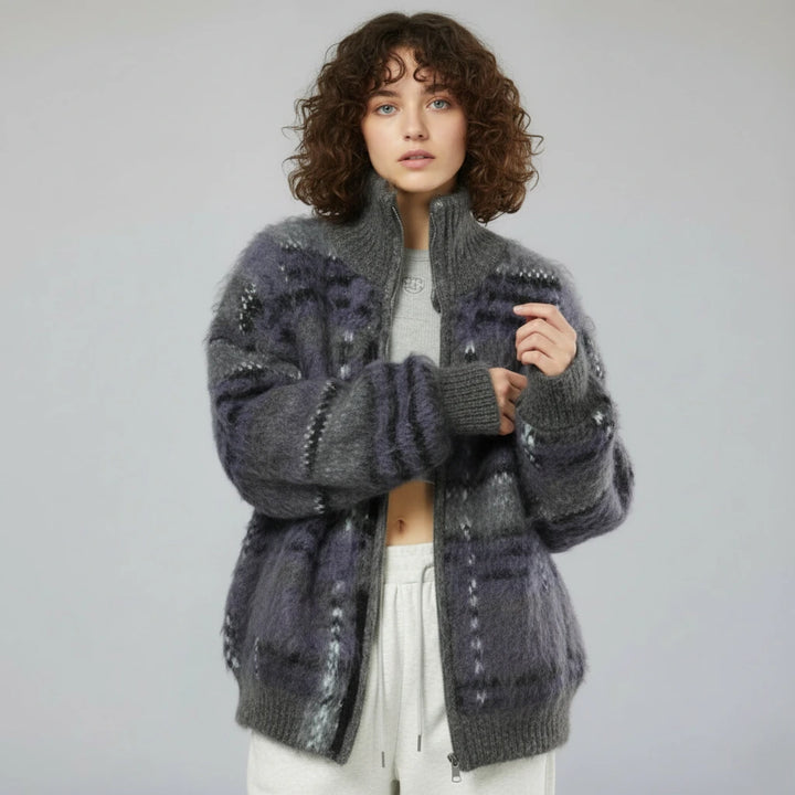 Lunara Women’s Textured Fleece Jacket | Casual Streetwear Layer