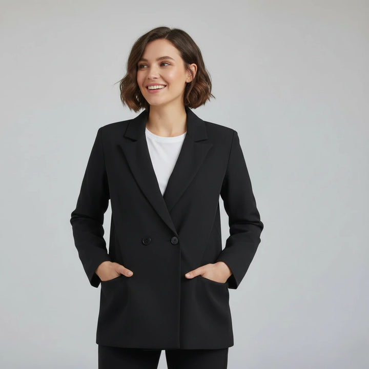 Women’s Double-Breasted Blazer | Modern Structured Layering