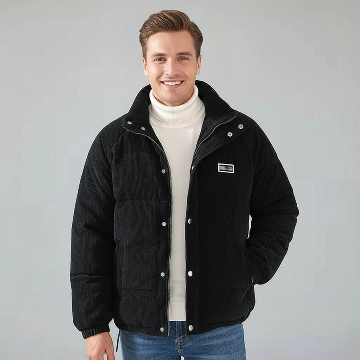 Marek Corduroy Puffer Jacket | Contemporary Winter Layer