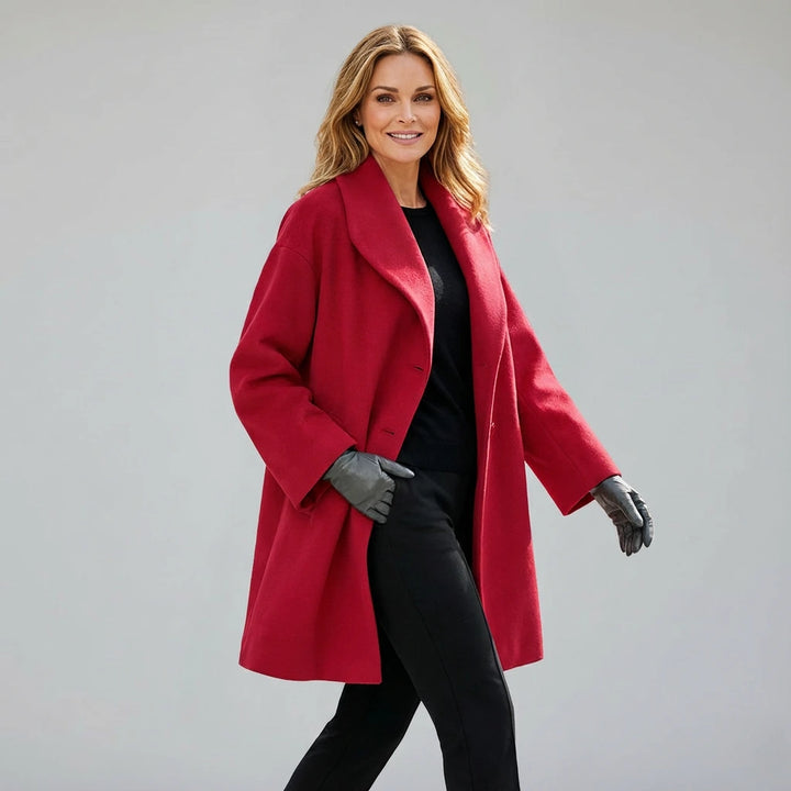 Valisse Draped Collar Coat | Women’s Modern Statement Outerwear