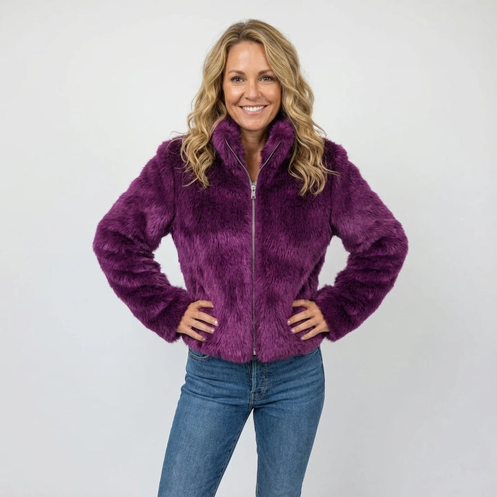 Women’s Plush Zip Jacket | Cozy Statement Outerwear