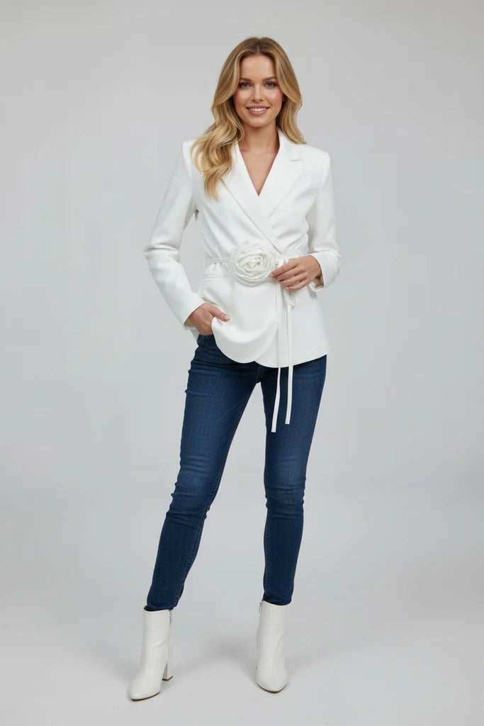 Women’s Wrap-Tie Blazer | Elegant Cinched Silhouette