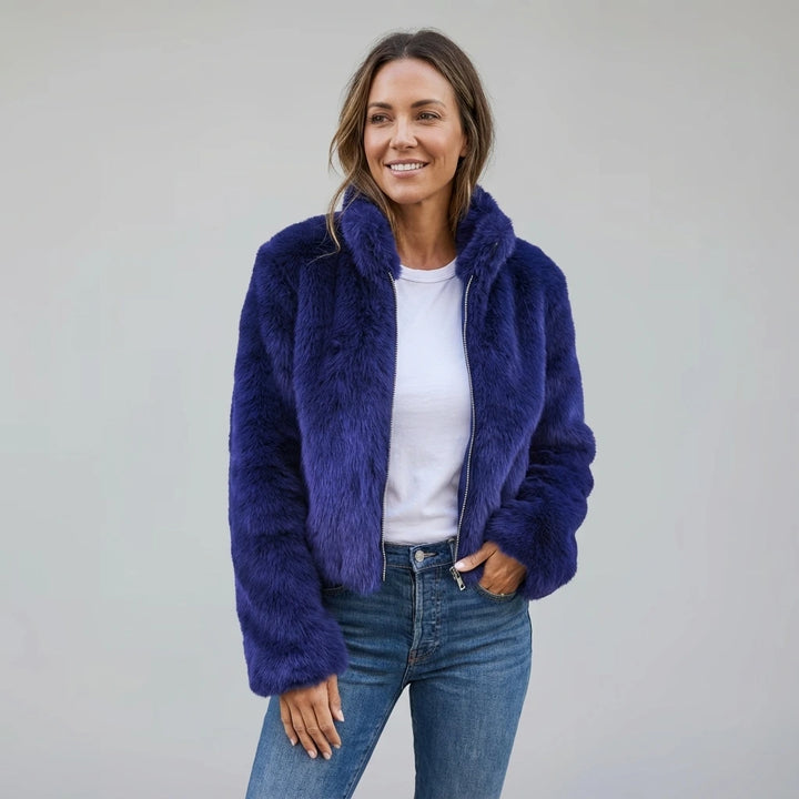 Marcelline Faux-Fur Cropped Jacket | Women’s Luxe Winter Style