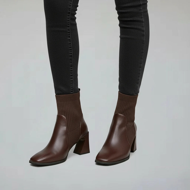Marvella Knit-Fit Heeled Boots | Women’s Modern Comfort Elegance