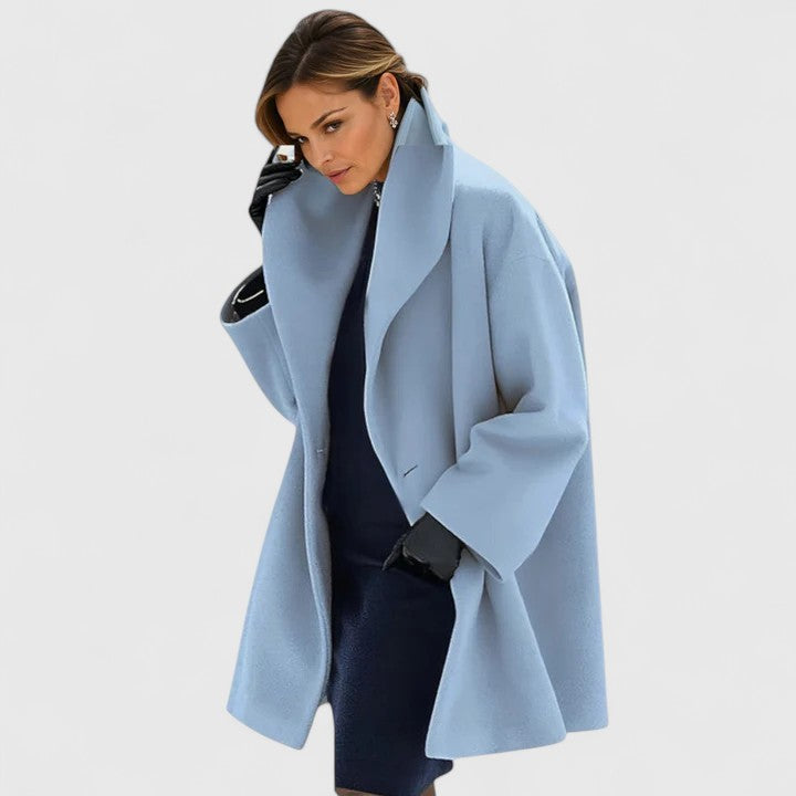 Valisse Draped Collar Coat | Women’s Modern Statement Outerwear