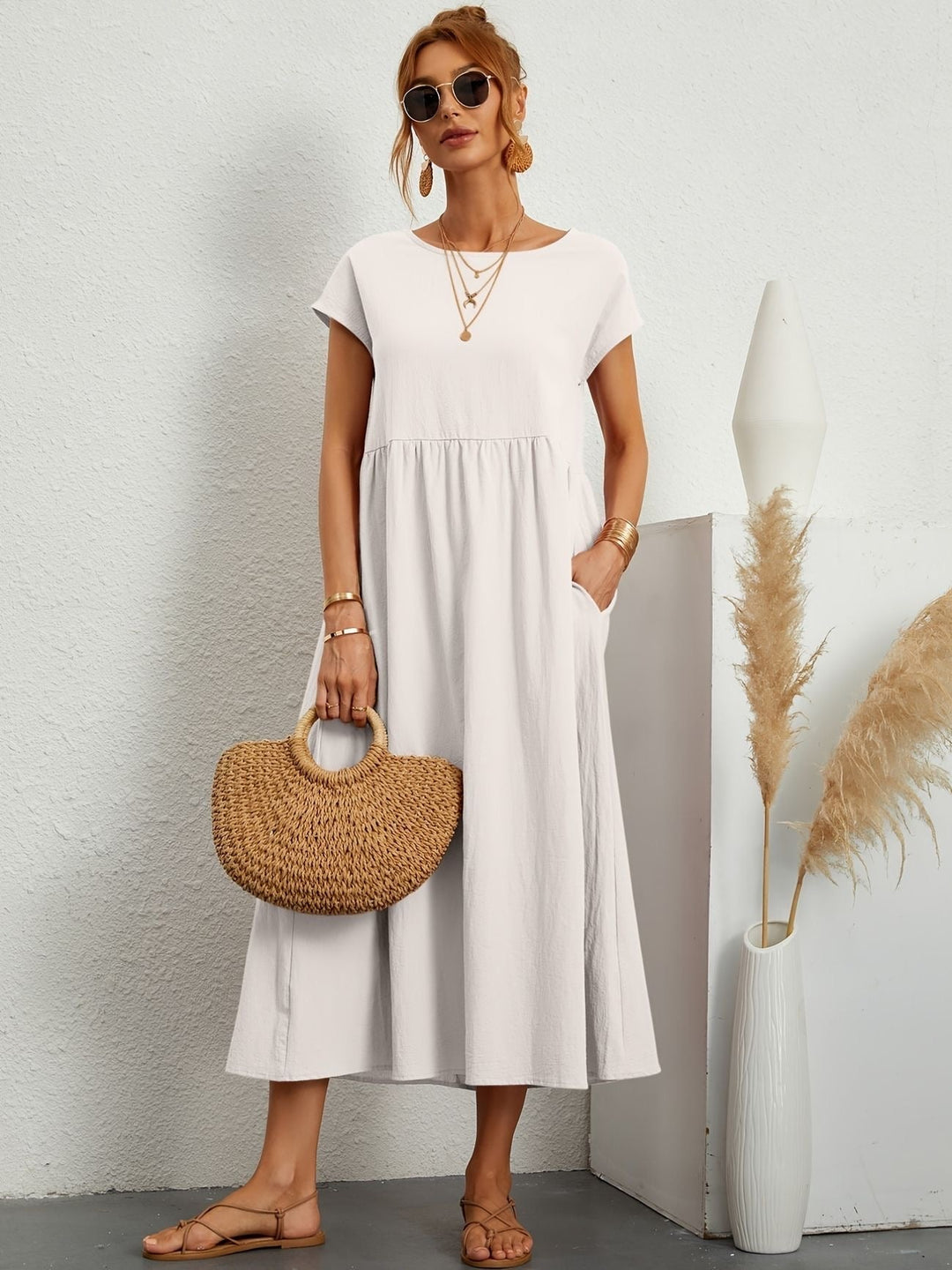 Jessica - Casual Linen Dress - LXNDON
