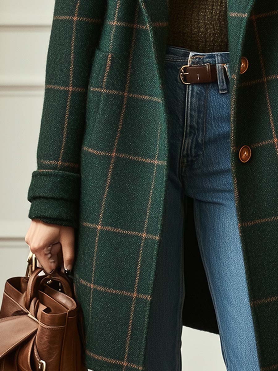 Avelyn Checked Coat | Women’s Modern Everyday Style