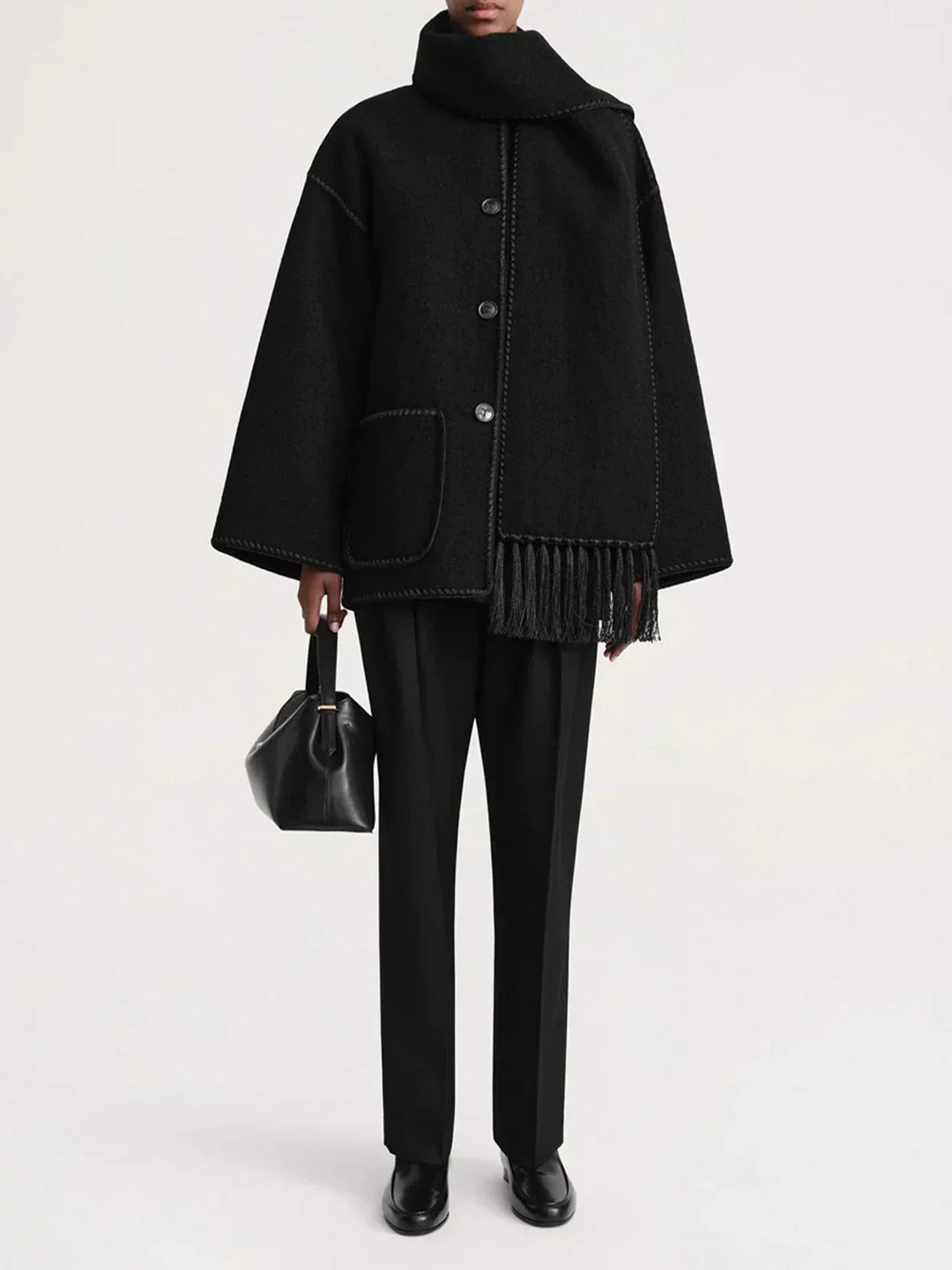 Contrast Trim Coat | Modern Statement Outerwear