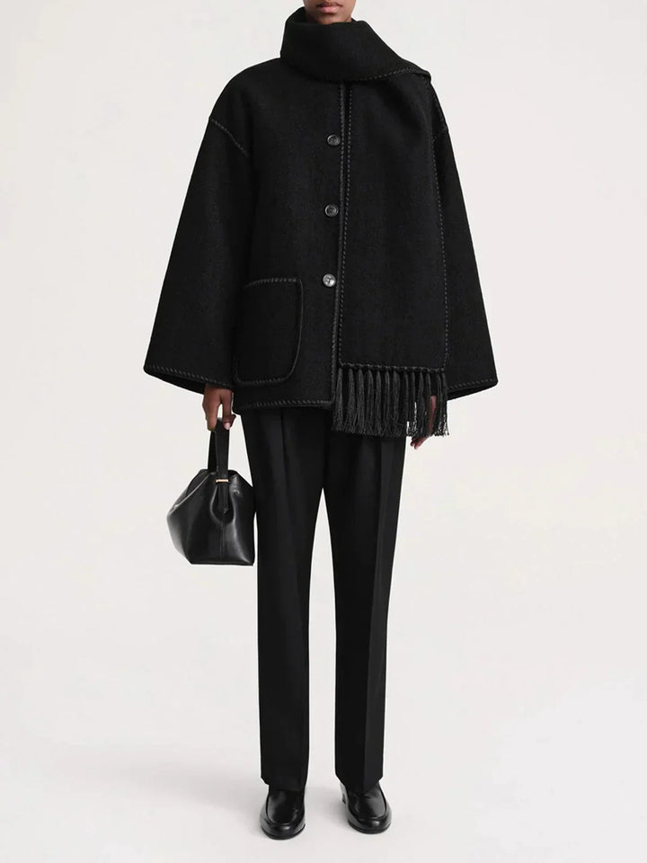 Contrast Trim Coat | Modern Statement Outerwear