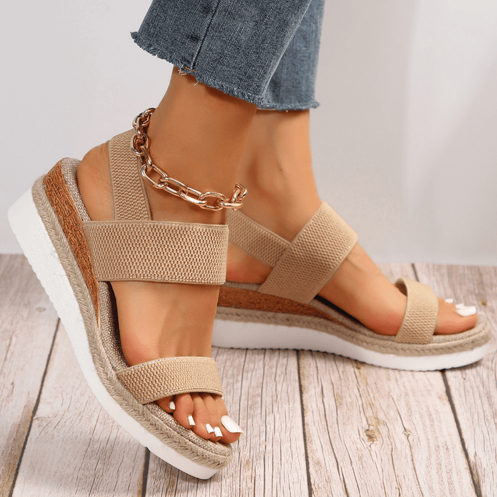 Kaela | Comfortable Wedge Sandals - LXNDON
