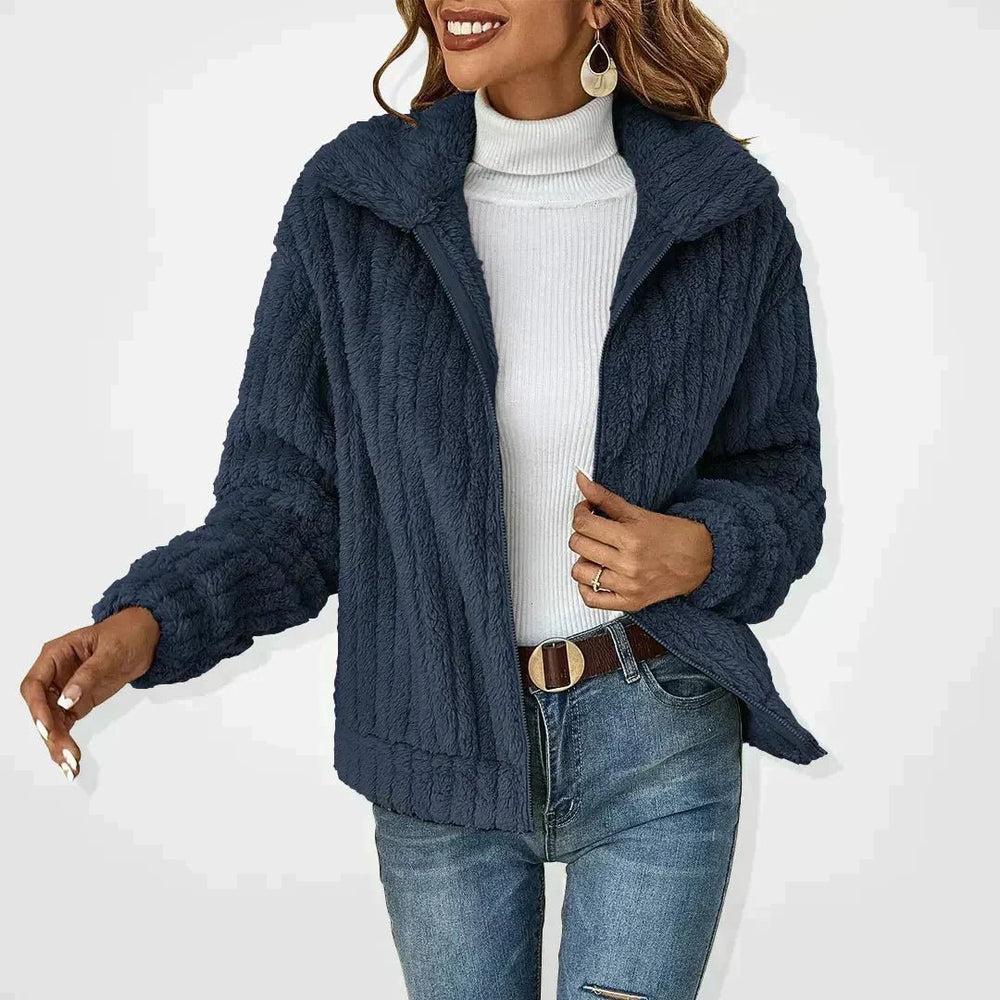 Liora | Cozy Zip - Up Teddy Jacket - LXNDON