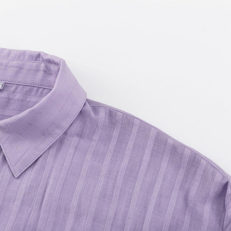 Lioren | Striped Button - Up Two - Piece Set - LXNDON