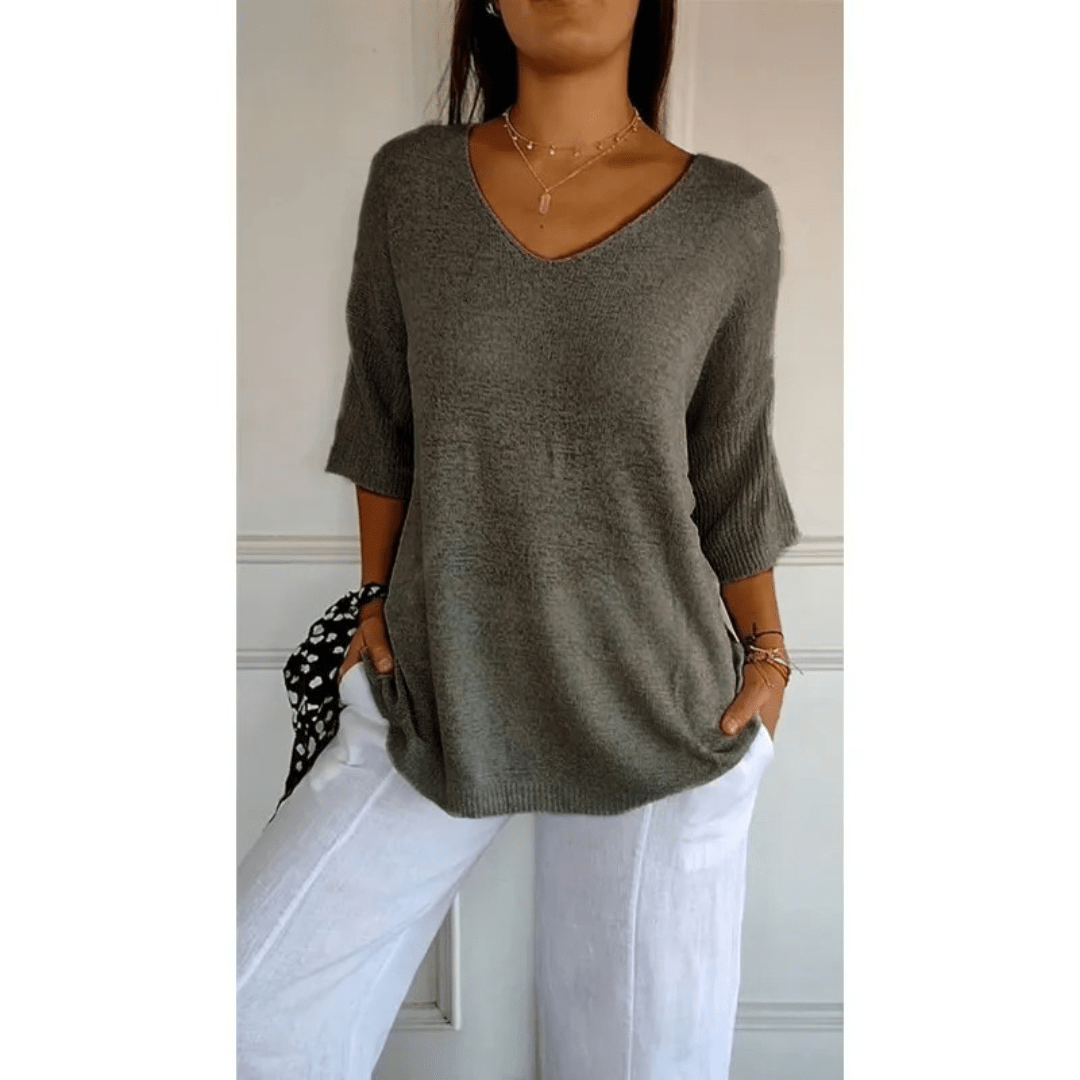 Loraine - Elegant V - neck shirt - LXNDON