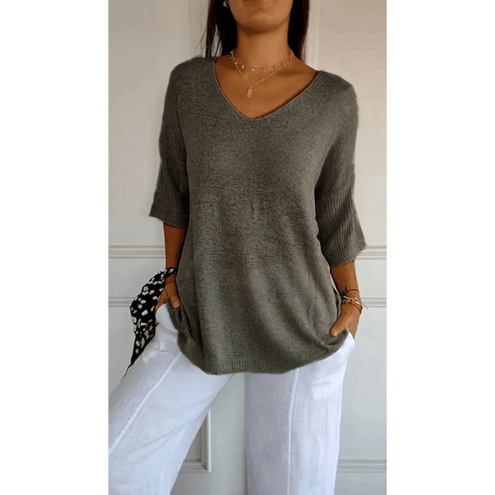 Loraine - Elegant V - neck shirt - LXNDON
