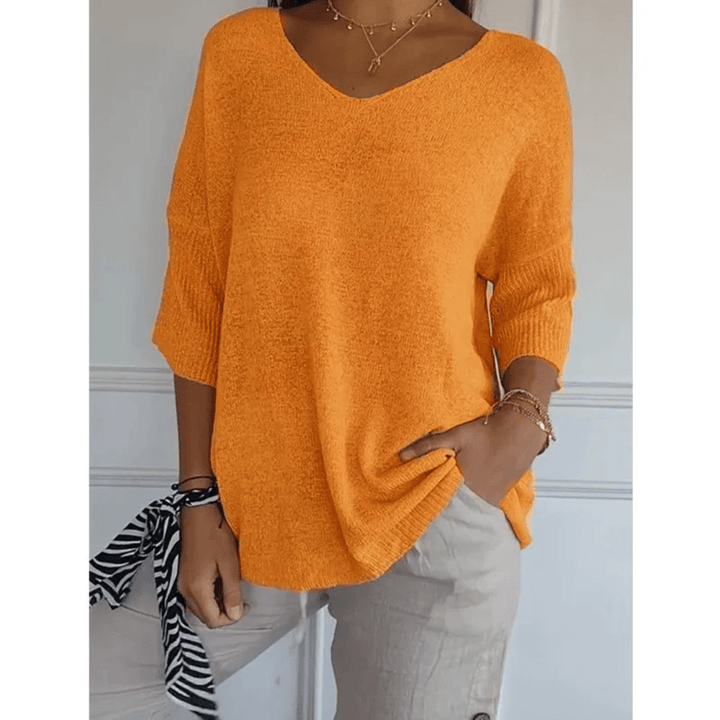 Loraine - Elegant V - neck shirt - LXNDON