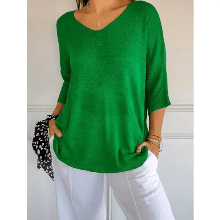 Loraine - Elegant V - neck shirt - LXNDON