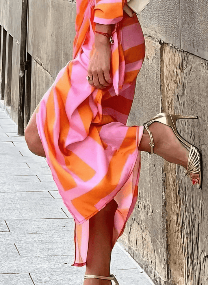 Lorena | Bold Wrap Midi Dress - LXNDON