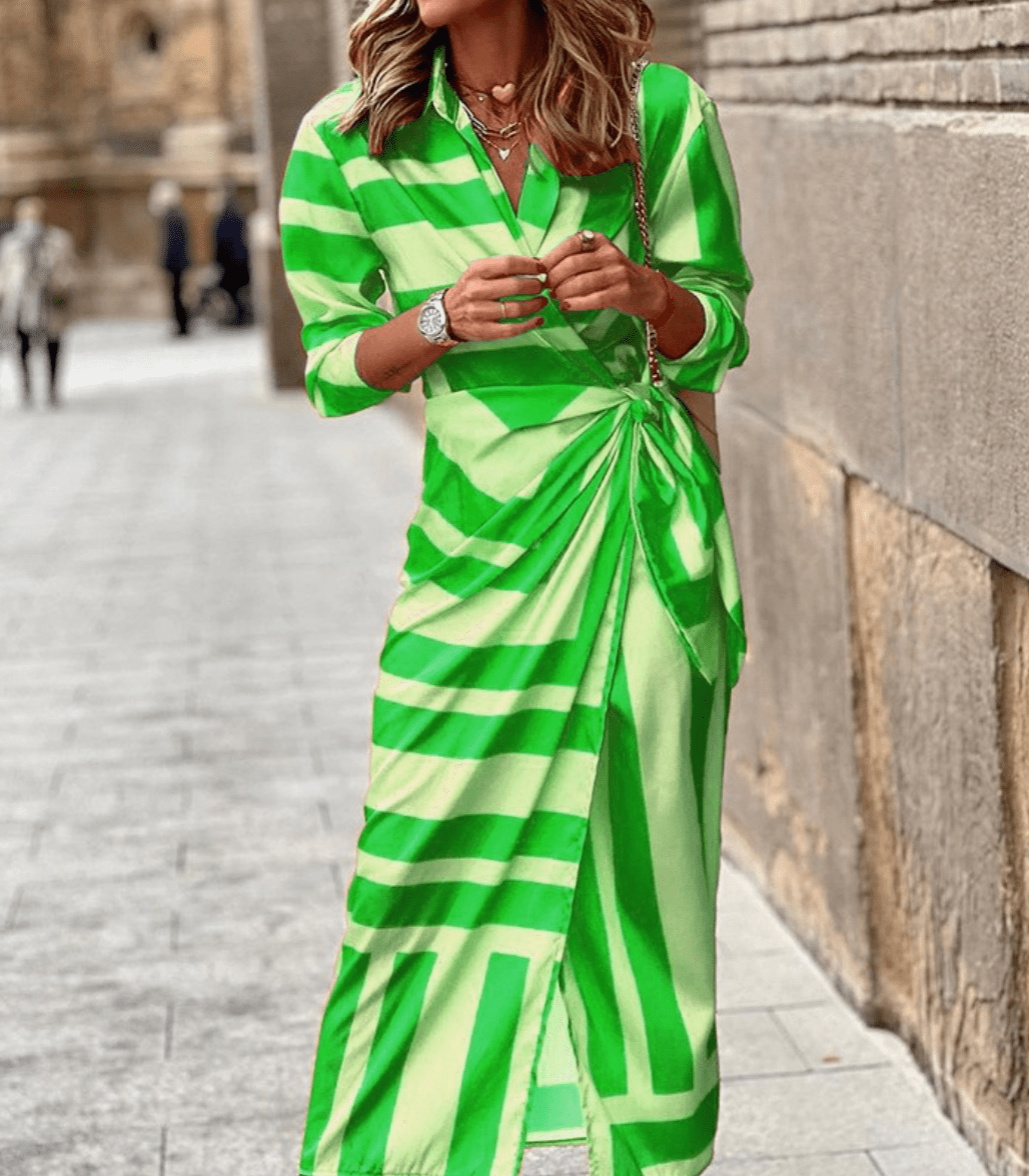 Lorena | Bold Wrap Midi Dress - LXNDON