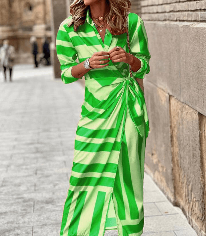 Lorena | Bold Wrap Midi Dress - LXNDON