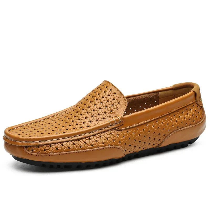 Lucio Fontana Genuine Leather Loafers - LXNDON