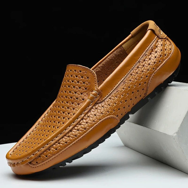 Lucio Fontana Genuine Leather Loafers - LXNDON