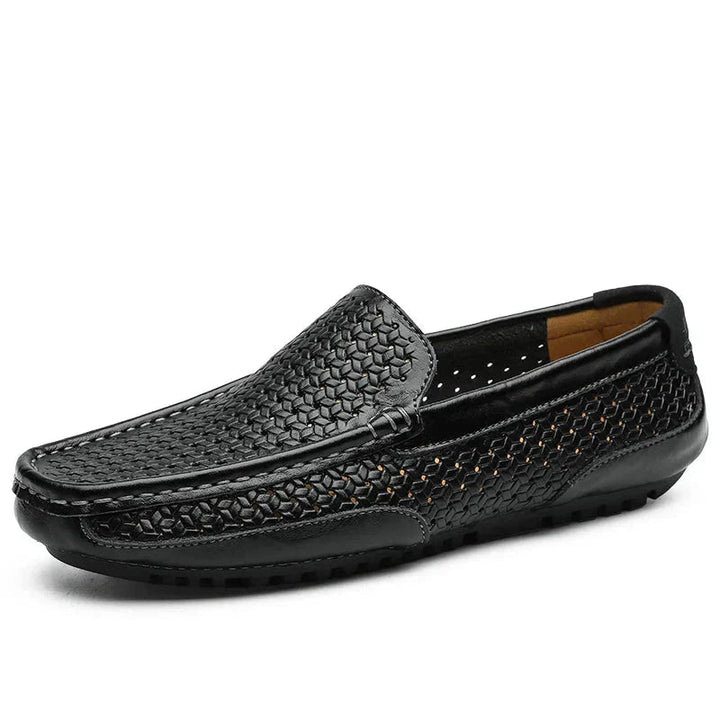 Lucio Fontana Genuine Leather Loafers - LXNDON