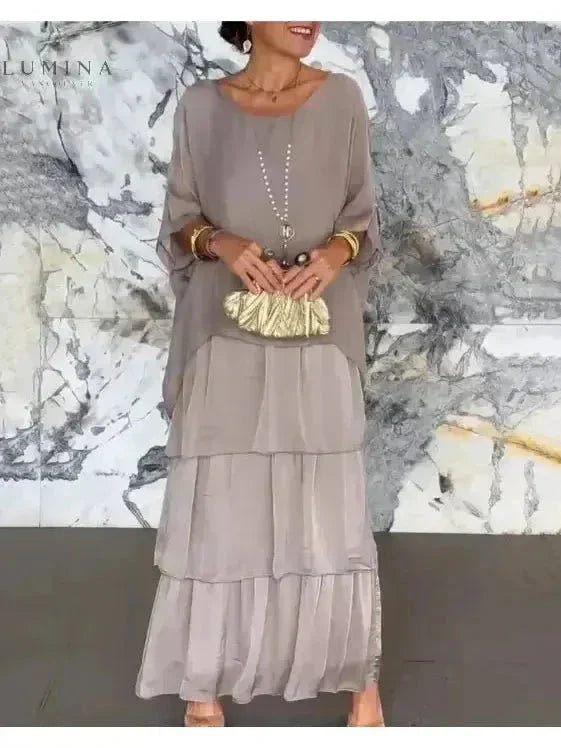 Women's Spring Layered Maxi Dress