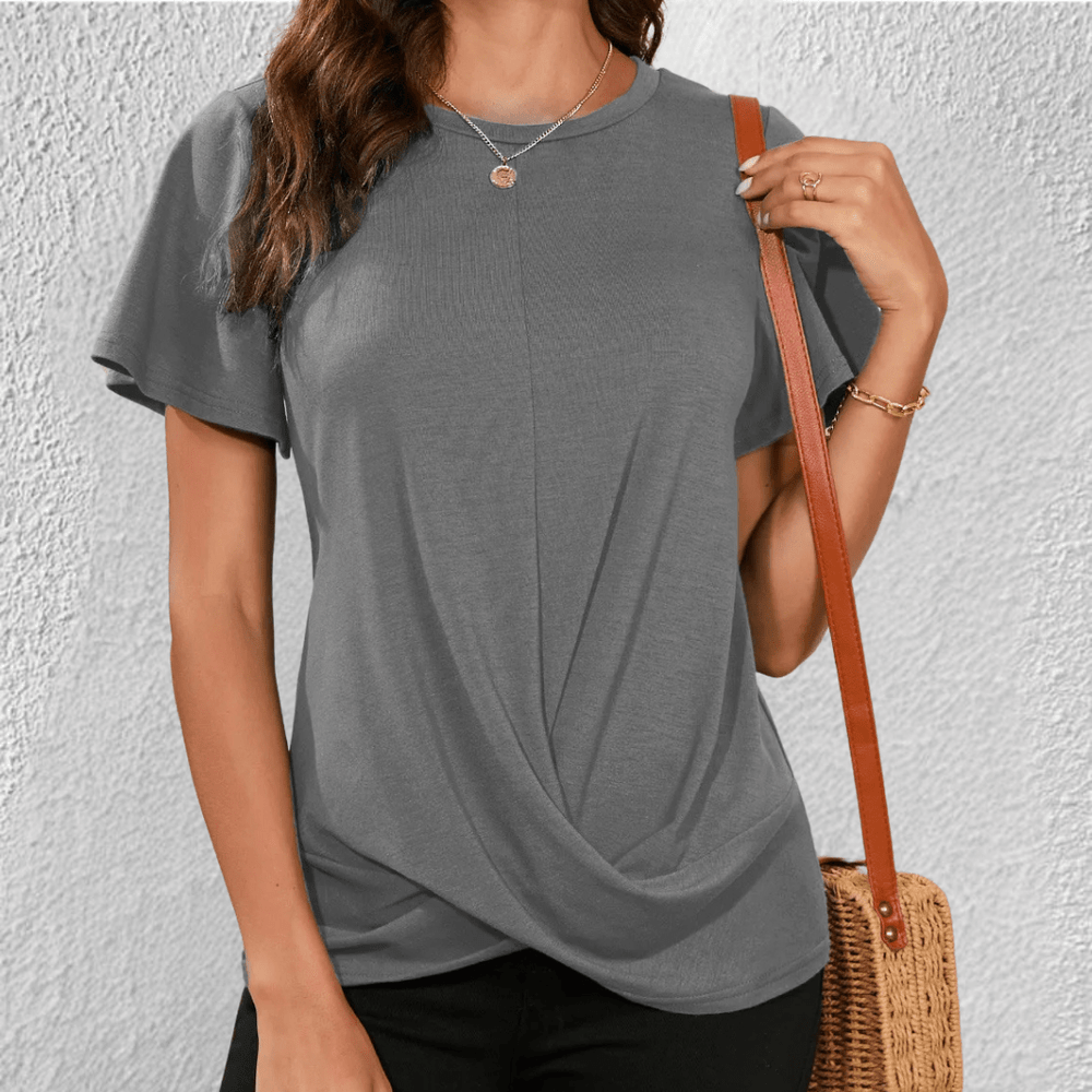 Luna | Tummy Tucking Round - neck top - LXNDON