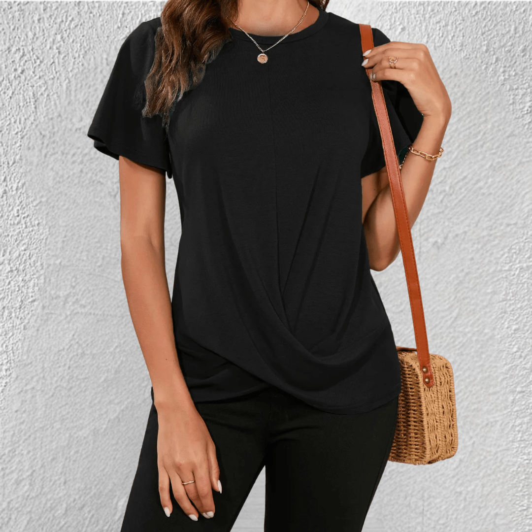 Luna | Tummy Tucking Round - neck top - LXNDON