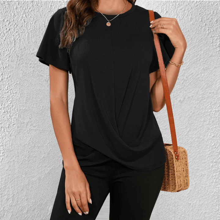 Luna | Tummy Tucking Round - neck top - LXNDON