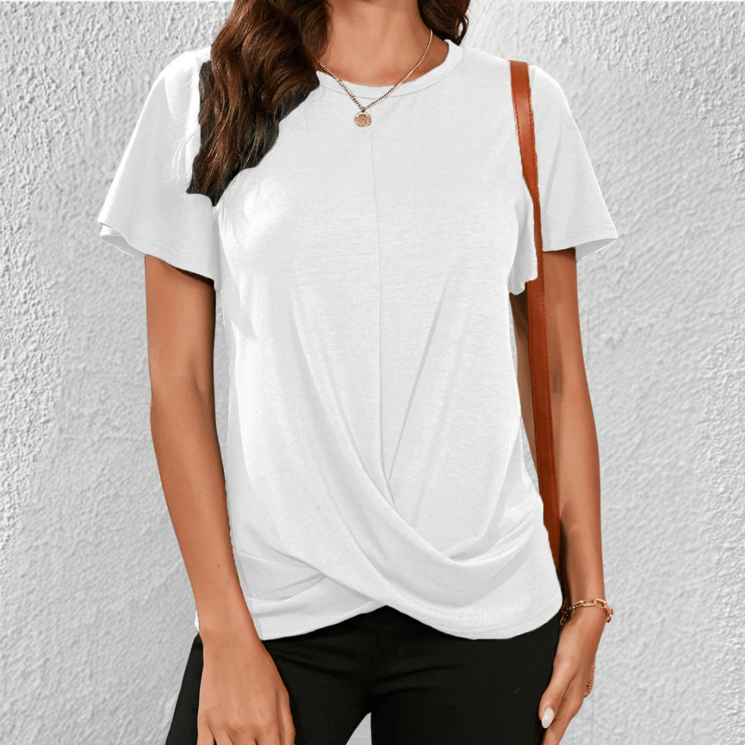 Luna | Tummy Tucking Round - neck top - LXNDON