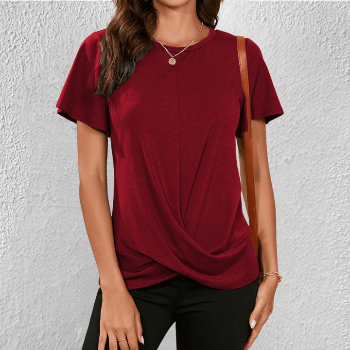 Luna | Tummy Tucking Round - neck top - LXNDON