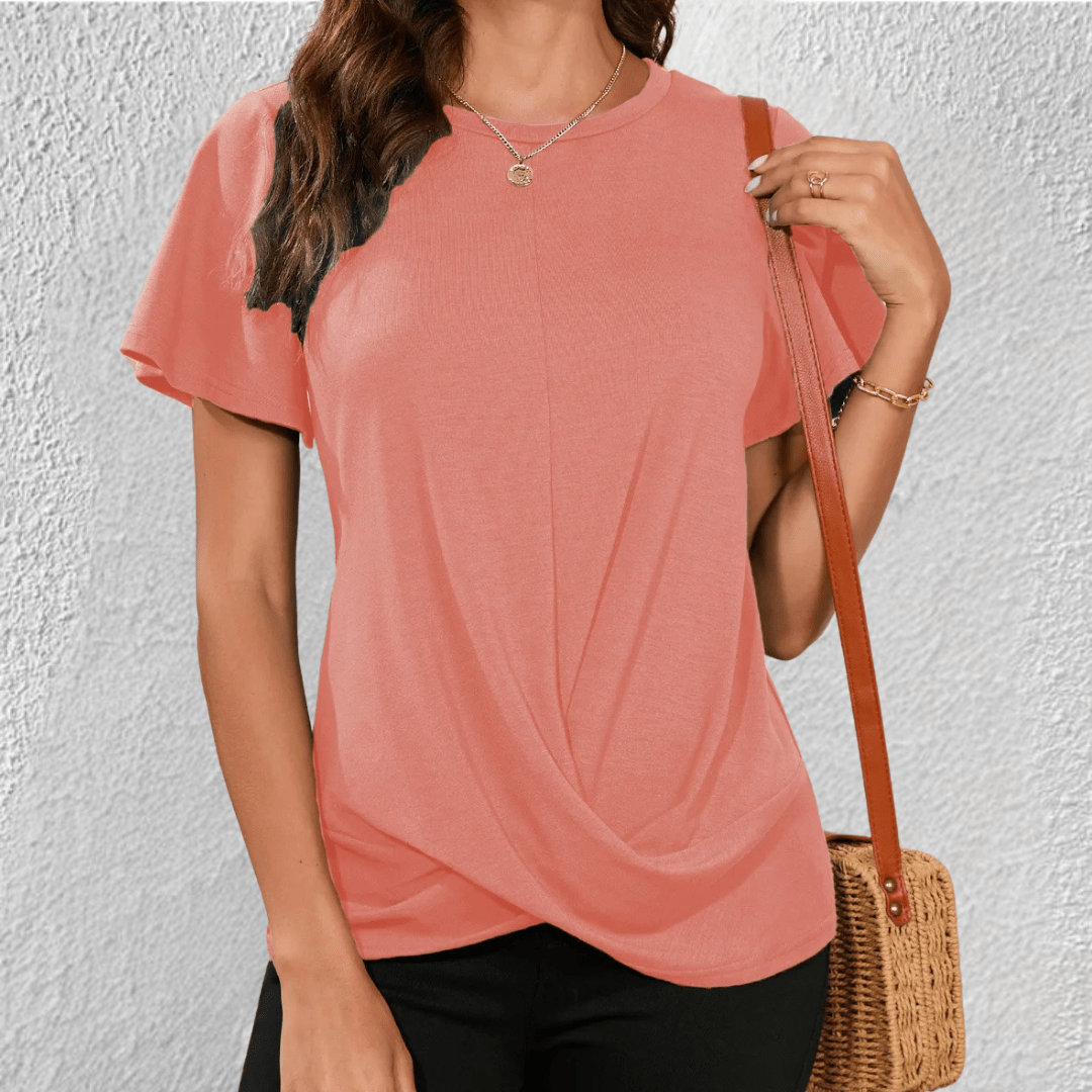 Luna | Tummy Tucking Round - neck top - LXNDON