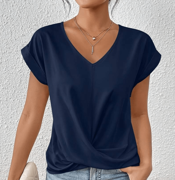 Luna | Tummy tucking V - neck top - LXNDONDWOD4 - BB632018