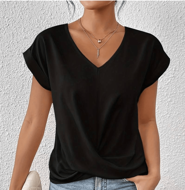 Luna | Tummy tucking V - neck top - LXNDONDWOD4 - BB632038