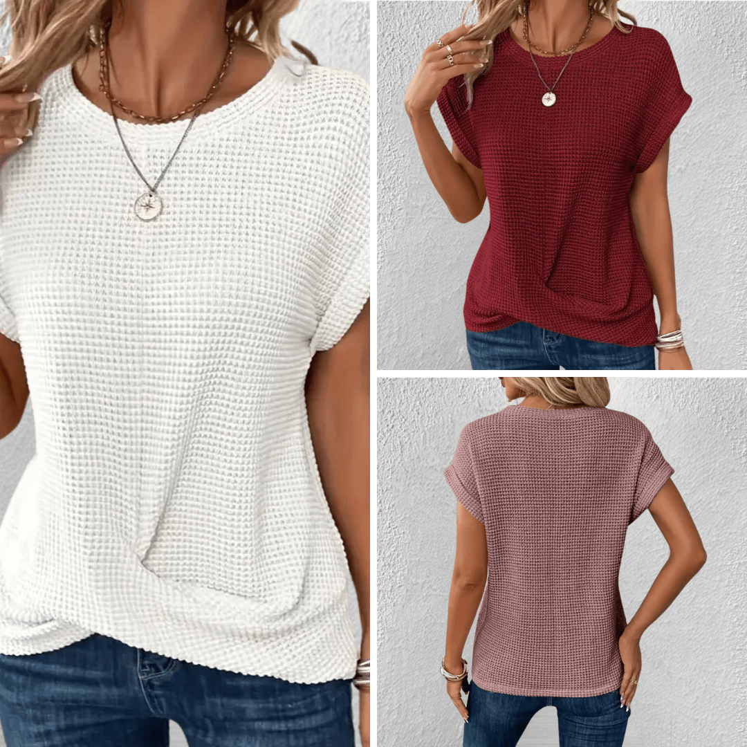 Luna | Tummy Tucking Waffle - knit top - LXNDON