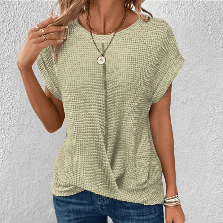Luna | Tummy Tucking Waffle - knit top - LXNDON