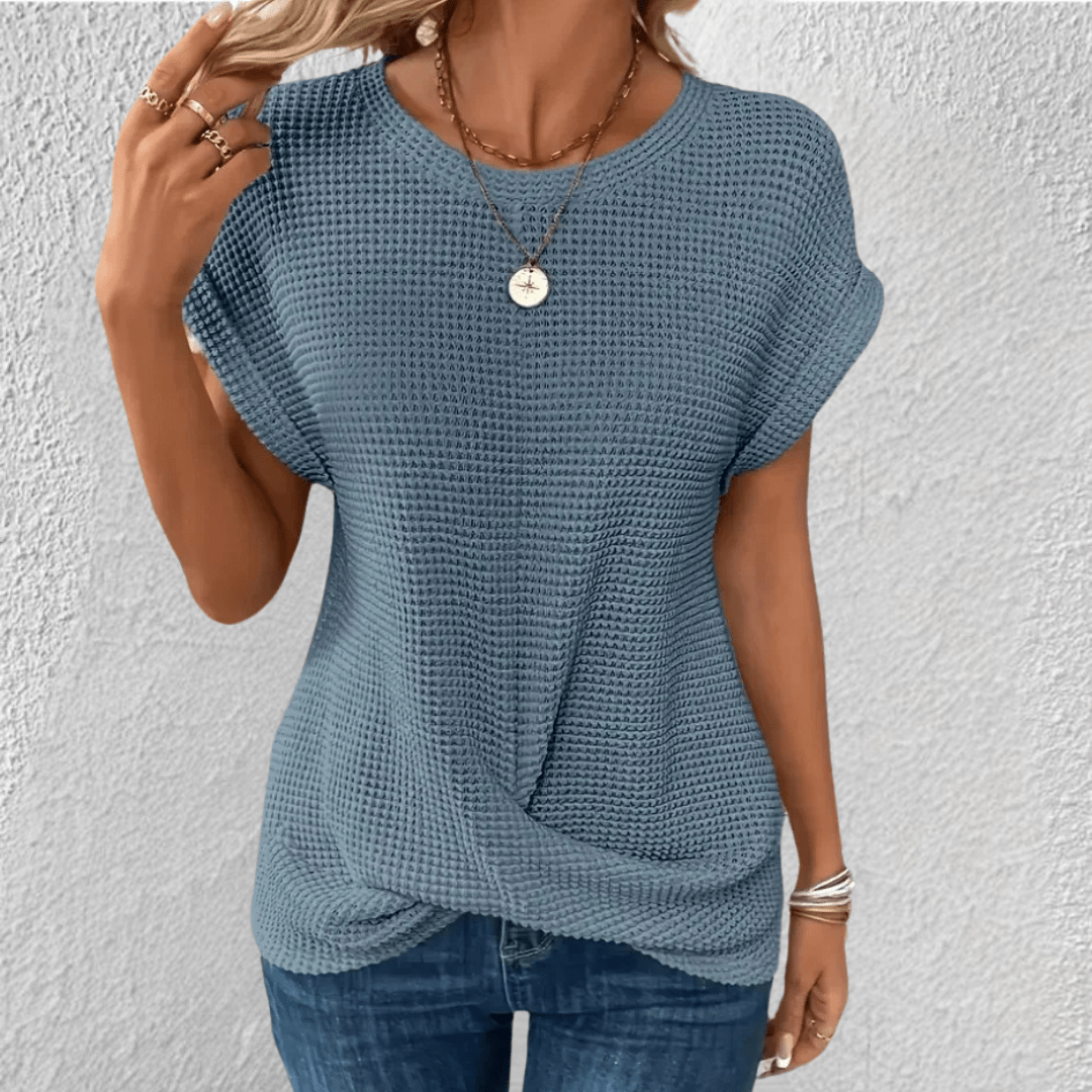 Luna | Tummy Tucking Waffle - knit top - LXNDON