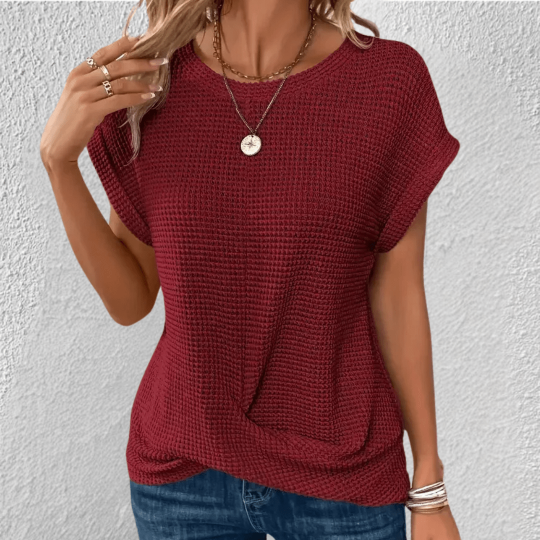 Luna | Tummy Tucking Waffle - knit top - LXNDON