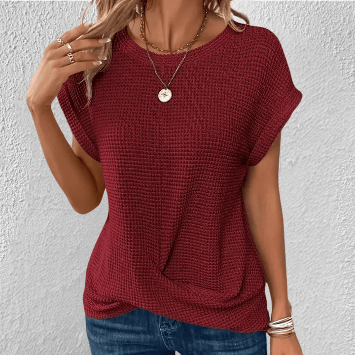 Luna | Tummy Tucking Waffle - knit top - LXNDON
