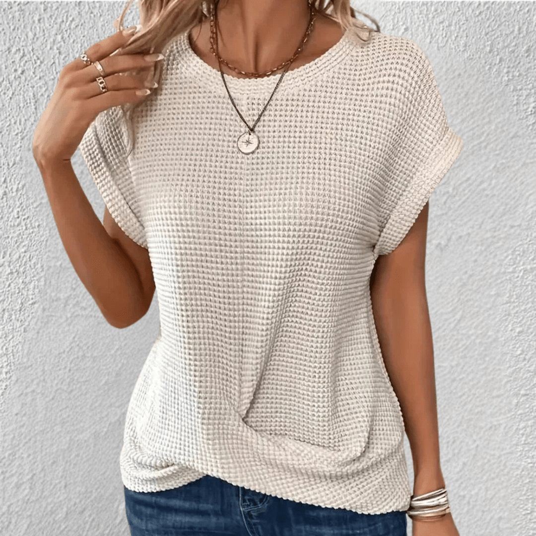 Luna | Tummy Tucking Waffle - knit top - LXNDON