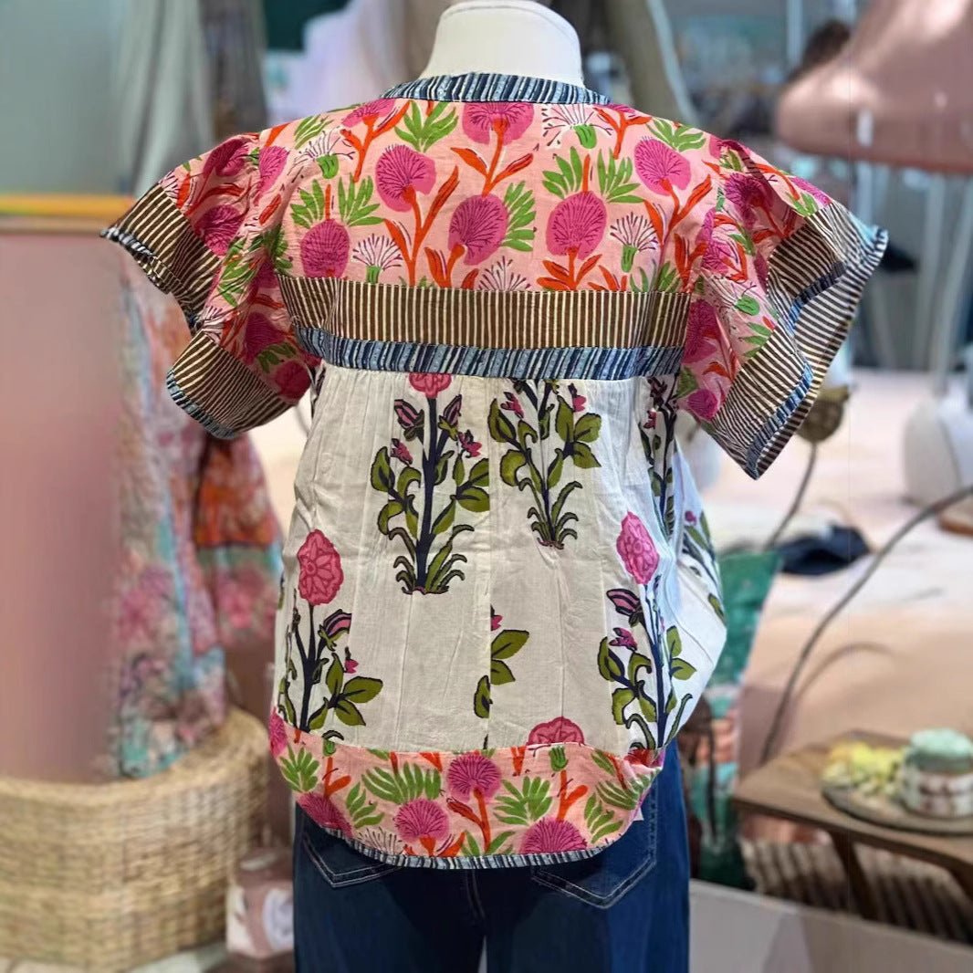 Lyra | Handcrafted Boho Floral Blouse - LXNDON