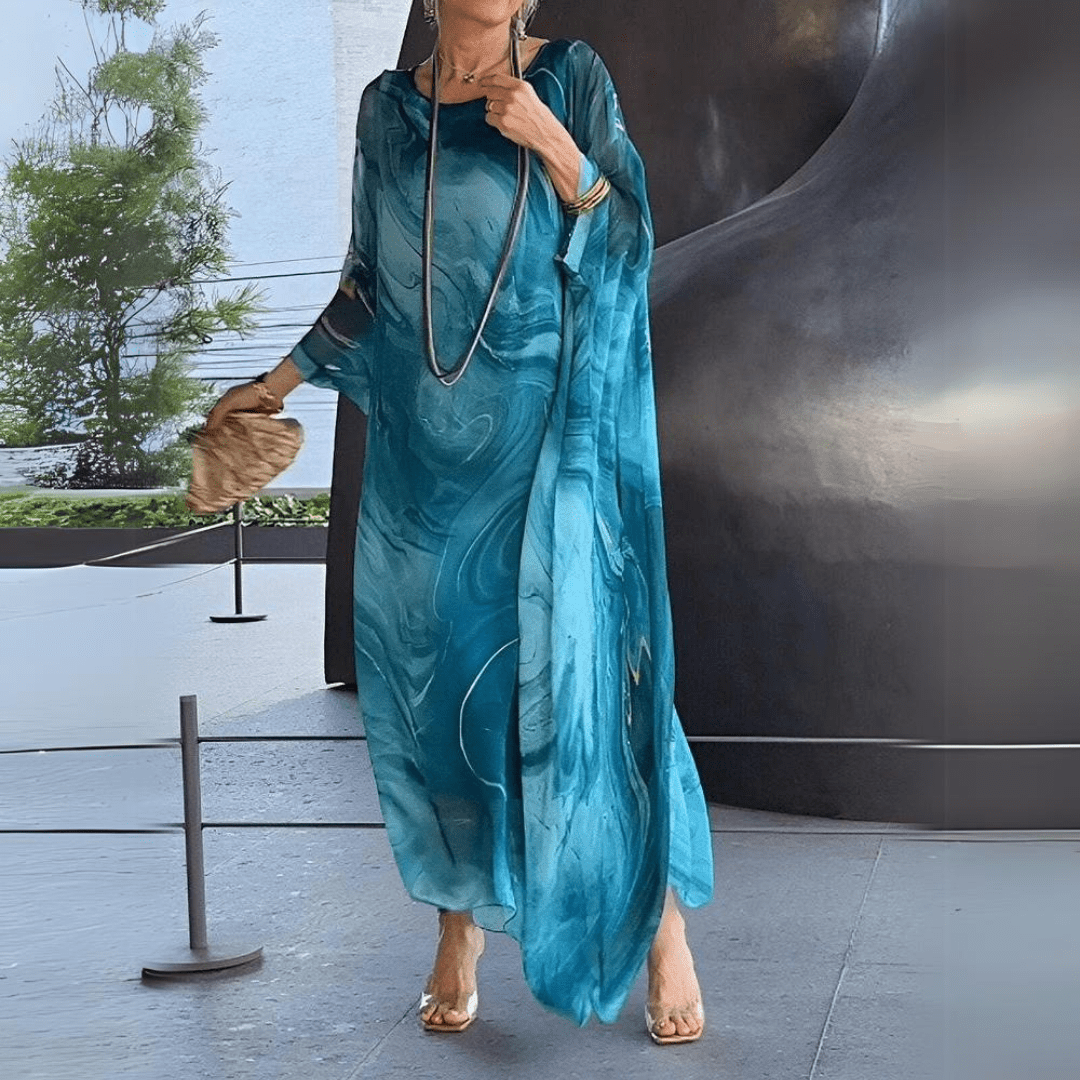Mariana Slimming Silk Chiffon Elegance Dress - LXNDON