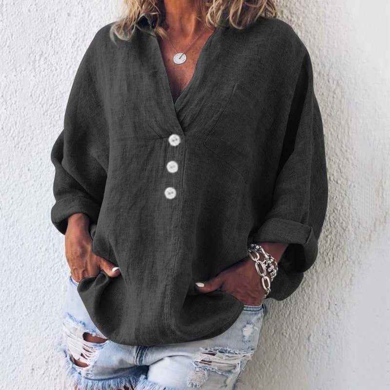 Maribel | Relaxed Buttoned Women’s Blouse - LXNDON