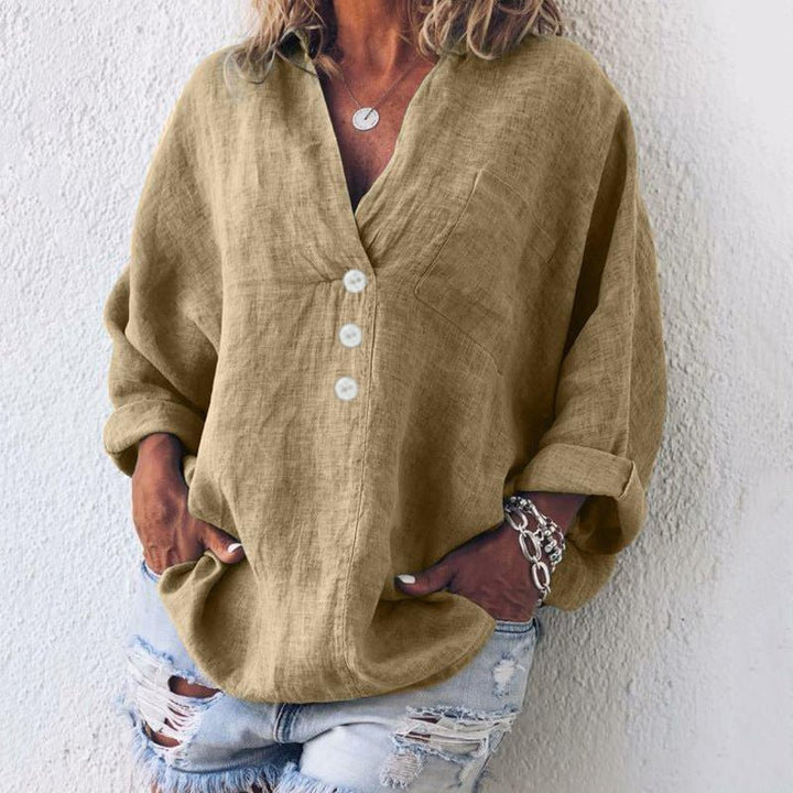 Maribel | Relaxed Buttoned Women’s Blouse - LXNDON