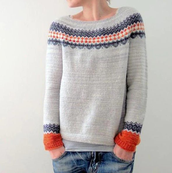Marin | Striped Patterned Sweater - LXNDON