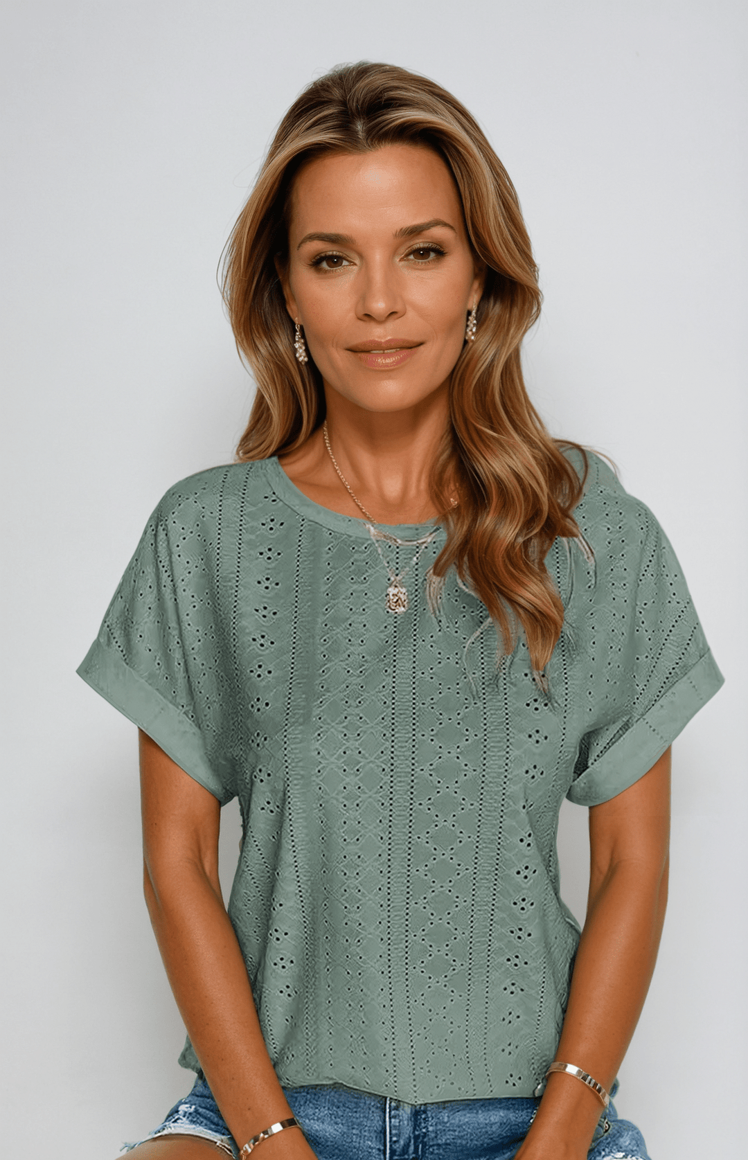 Meliora | Eyelet Embroidered Women’s Blouse - LXNDON