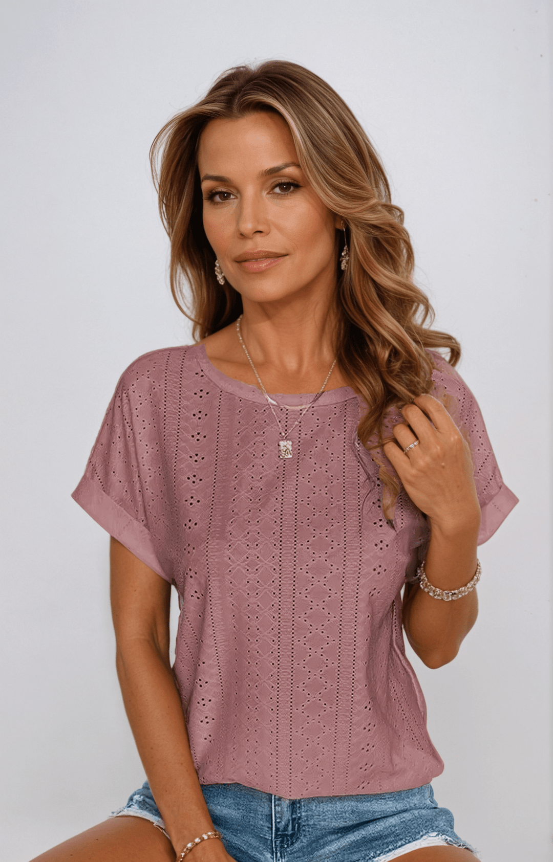 Meliora | Eyelet Embroidered Women’s Blouse - LXNDON
