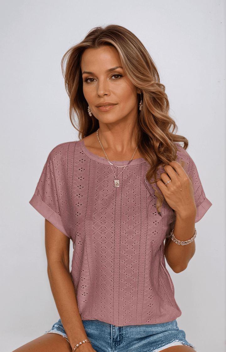Meliora | Eyelet Embroidered Women’s Blouse - LXNDON